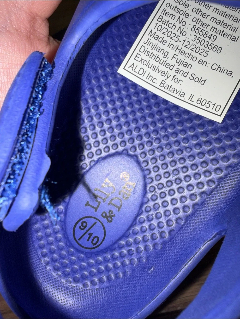 Lily & Dan Royal Blue Slides Unisex Toddler 9/10 NWOT